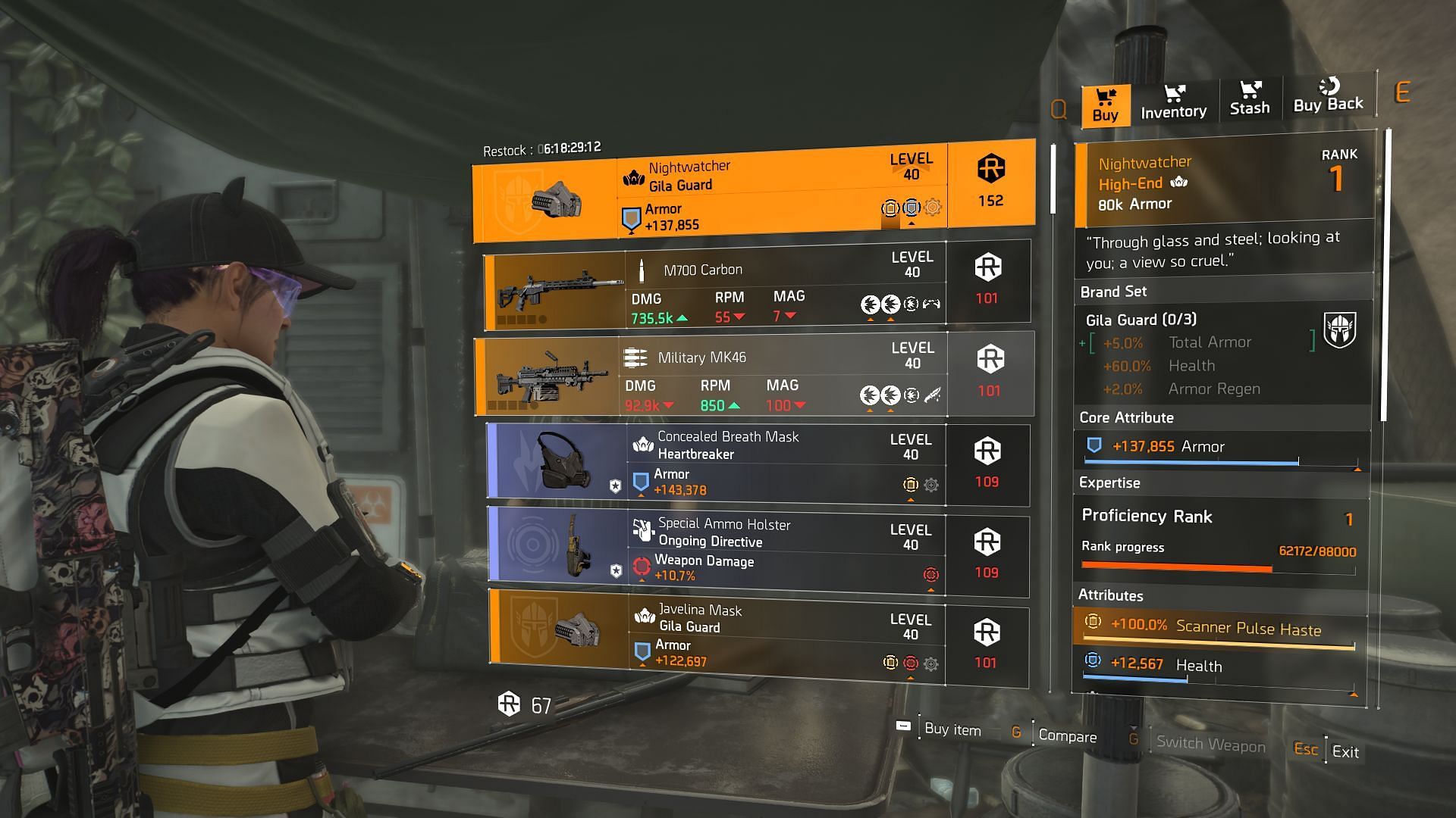 The Division 2 vendor at DZ East (Image via Sportskeeda Gaming || Ubisoft)